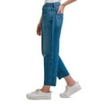 thumbnail image 3 of Calvin Klein Jeans Juniors' High-Rise Mom-Fit Cotton Ankle Jeans Blue Size 26, 3 of 3