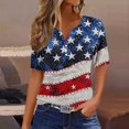 thumbnail image 2 of Womens Casual Gradient Short-Sleeved V-Neck Top Blouse, 2 of 8