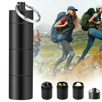 3-Compartment Keychain Pill Case - Waterproof Aluminum Alloy Travel Pill Box with O-Ring Seal, Portable Medicine Organizer for Purse, Pocket, Vitamins & Supplements