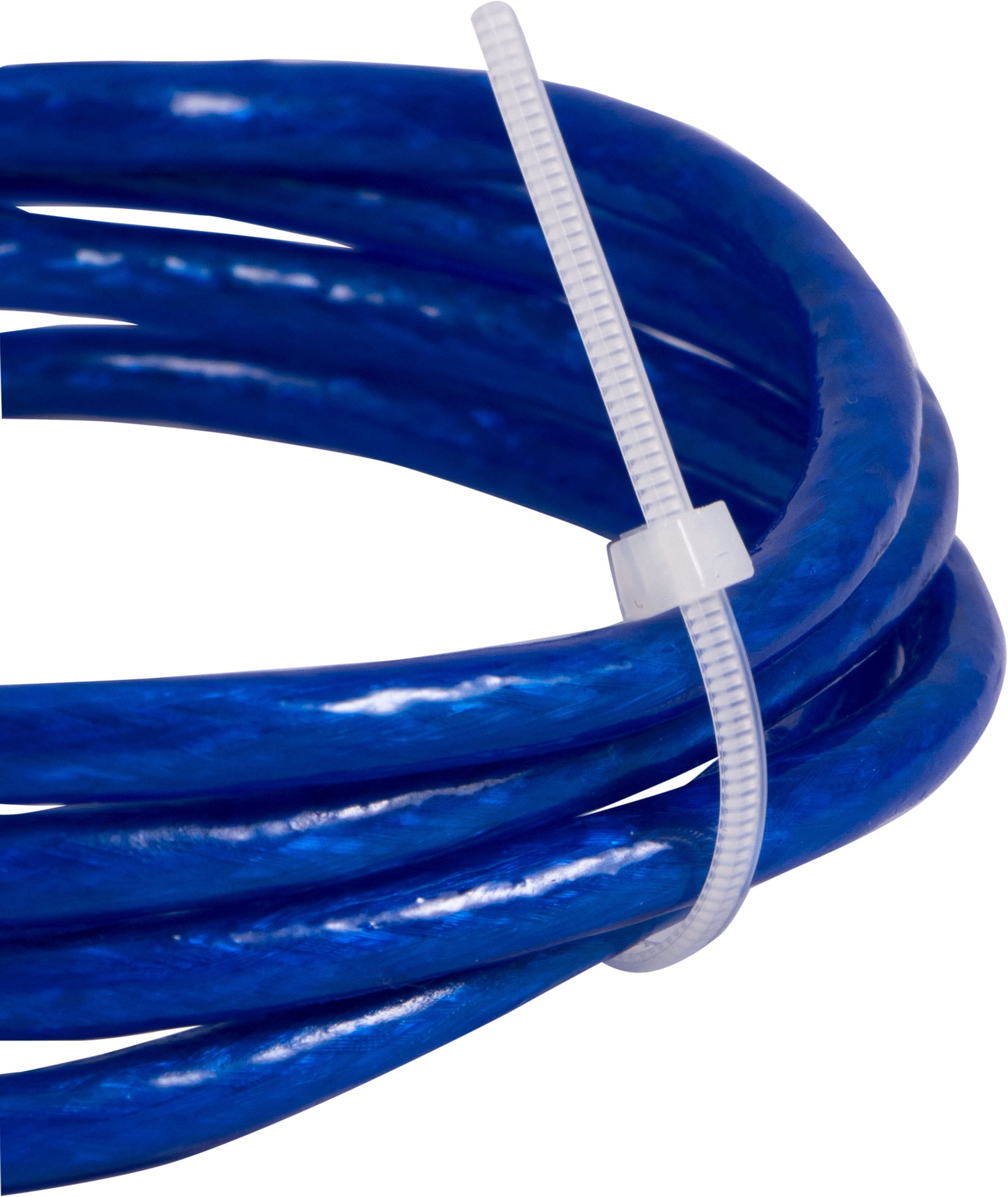 Hyper Tough 4in. Clear Zip Ties 100 Pack, 18lb Tensile Strength, Nylon Mount Cable Ties, Resealable Bag, 25453