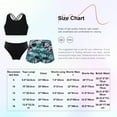 thumbnail image 7 of renvena Kids Girls Tankini Swimsuits Floral Lace 3 Piece Swimwear Cross Sport Beachwear 8-16 Letters 8, 7 of 7