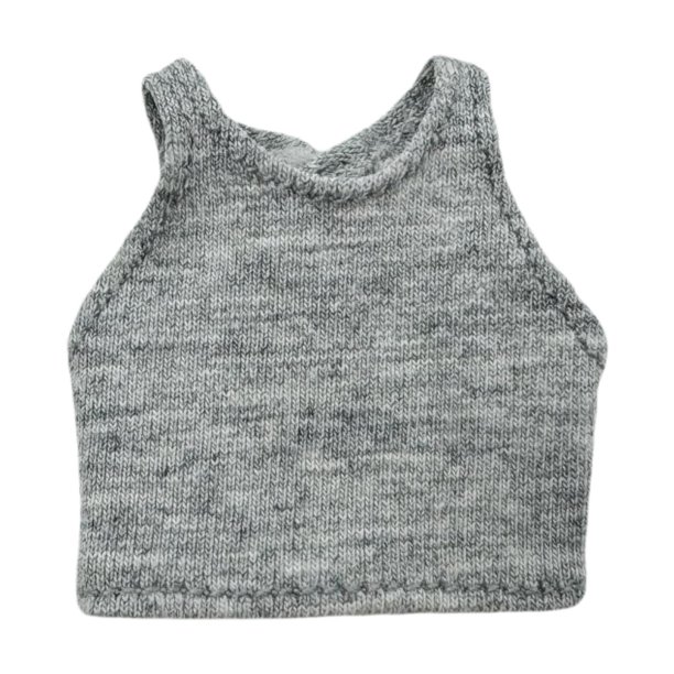 Chaleco de punto para muñecas a escala 1/12, hazlo tú mismo, regalo de cumpleaños para niños, ropa para muñecas. gris