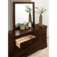 thumbnail image 4 of Furniture of America Jussy Solid Wood 2-Piece Dresser and Mirror Set in Cherry, 4 of 4