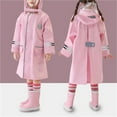 thumbnail image 5 of JAHH Clearence Children'S Trendy Hooded Rain Poncho Kids Stylish Hooded Rain Cloak Toddler Raincoat Boys Girls Rain Poncho Lightweight Waterpoof Kids Rain Jacket Children Rainwear 2XL, 5 of 8