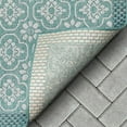 thumbnail image 5 of Well Woven Indoor/Outdoor Area Rug 5'3" x 7'3" Manola Teal Blue Floral Trellis, 5 of 8