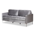 thumbnail image 2 of Baxton Studio Clara Modern and Contemporary Grey Velvet Fabric Upholstered 3-Seater Sofa, 2 of 6