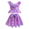 thumbnail image 1 of Maillot de Bain Mirabel pour Filles Encanto Enfants Col Rond Sans Manches Imprimé Mode Nœud Maillot de Bain Deux Pièces, 1 of 4