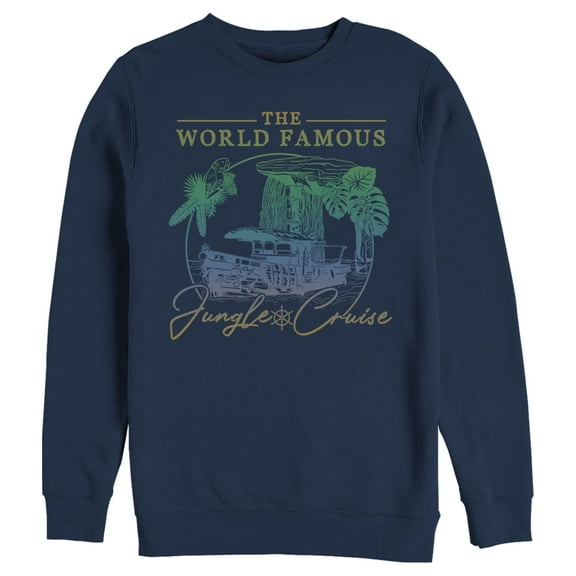 Men's Jungle Cruise The World Famous La Quila Ombre Sweatshirt Navy Blue Small