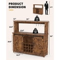 thumbnail image 2 of TROPOW Coffee Bar Cabinet 55", Large Kitchen Hutch with LED Lighting & Built-in Power Outlet, Tall Buffet Cabinet with Barn Sliding Door, Wine Glass Rack & Ample Storage for Dining Room, 2 of 8