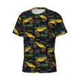 thumbnail image 3 of Yiaed Monster Truck1 Print Mens Short Sleeve Tight Fit T-Shirt, Crewneck Casual Tee-X-Large, 3 of 5