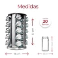 thumbnail image 2 of Especiero Giratorio, 20 Tarros Vidrio Organizador de Especias y Condimentos, 2 of 4
