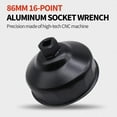 thumbnail image 4 of GUANGHUI 86.4mm 16 Flutes Oil Filter Wrench Compatible with BMW with 86mm Cartridge Style Filter Housing Caps, Oil Filter Housing Cap Removal Tool To Change Oil, Oil Filter Socket Wrench Kit, 4 of 7