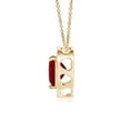 thumbnail image 2 of ANGARA Natural Heart-Shaped Ruby Pendant with Diamond Halo in 14K Yellow Gold for Women (Size-5mm) | July Birthstone, Birthday, Anniversary, Jewelry Gift for Women | Natural Ruby Necklace, 2 of 8