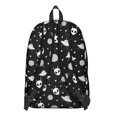 thumbnail image 3 of Alien and UFO Black Pattern Backpack for School, Cute School Bag with Adjustable Shoulder Straps and Padded Back, 15.7"x11.8"x5.5", 3 of 5