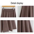 Women's ALine Swing Pleated Long Maxi Skater Skirt,coffee,XL，G157379