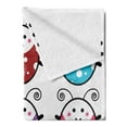 thumbnail image 2 of Ladybugs Soft Flannel Fleece Throw Blanket, Number Smiling Ladybugs Illustration in Colorful Dot Design Kids Nursery, Cozy Plush for Indoor and Outdoor Use, 50" x 70", Multicolor, by Ambesonne, 2 of 5