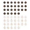 thumbnail image 1 of Encanto para hacer joyas, paquete de 104 colgantes de letras metálicas de la A a la Z, encanto de letra de esmalte para collar de bricolaje, blanco y negro, 1 of 5