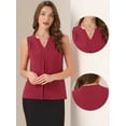 thumbnail image 2 of DARING DIVA Sleeveless Blouse Top Office Work Shirt XS Red, 2 of 6
