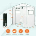 thumbnail image 3 of EAGLE PEAK 6x4 Portable Walk-in Greenhouse Instant Pop-up Fast Setup Indoor Outdoor Plant Gardening Green House Canopy,White, 3 of 10