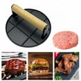 thumbnail image 2 of ACDANC 2026 New Burger Press,Cast Iron Grill Press with Wood Handle,7" Round Or 8.2"X 4.3" Rectangle,Heavy-Duty Hamburger Smasher Tool Perfect for Griddle,Flat Tops&Meat Grill, 2 of 6