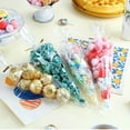 thumbnail image 2 of CUITING 30/50/100pcs Transparent Cone Bag Cellophane Triangular Bags - For Candy  Popcorn  Biscuits & Handicrafts - Perfect for Parties  Weddings  Birthdays & Holidays - Ideal Gift for Pa, 2 of 7
