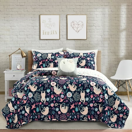 Lush Decor Hygge Sloth Kids Quilt Set Multiple Colors Walmart Com