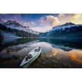 thumbnail image 3 of Li, Yongnan 14x11 Black Modern Framed Museum Art Print Titled - First Snow Emerald Lake, 3 of 5