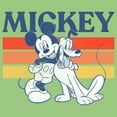 thumbnail image 2 of Girl's Mickey & Friends Retro Pluto and Mickey Mouse  Graphic Tee Green Apple Medium, 2 of 4