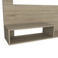 thumbnail image 3 of Pine floating entertainment center for 55-inch TV in primary living space with easy assembly and storage shelves, 3 of 4