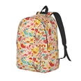 thumbnail image 1 of Saiise Colorful Chicken Print Laptop Backpack - Adjustable Shoulder Straps, Water-Resistant, Large Capacity, Stylish Design, Unisex for School, Office, Travel-Medium, 1 of 5