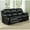 Black, variant on Black Faux Leather With Double Reclining Function - Living Room Furniture Space In Upholstered Base