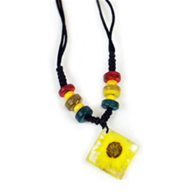 Clear and Yellow Rose Beaded Necklace