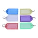 thumbnail image 1 of BRIGHTFUFU 60 etiquetas de identificación de equipaje de plástico multicolor con llaveros (rojo + amarillo + azul cielo + verde + blanco + morado, 10 para cada uno), 1 of 1