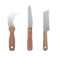 thumbnail image 1 of Cuchillo 3pcs Cortadores de acero Cortadores inoxidables Gruesos Rectos espejo Pulido Fácil de Agarrar de Madera para Baldosas de Pared PlásTico de Madera, 1 of 7