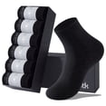 thumbnail image 4 of LWFBDTK Women Crew Ankle Socks, 6-Pairs, Soft Breathable Moisture Wicking Socks, Size L (9-12.5), Black, 4 of 9