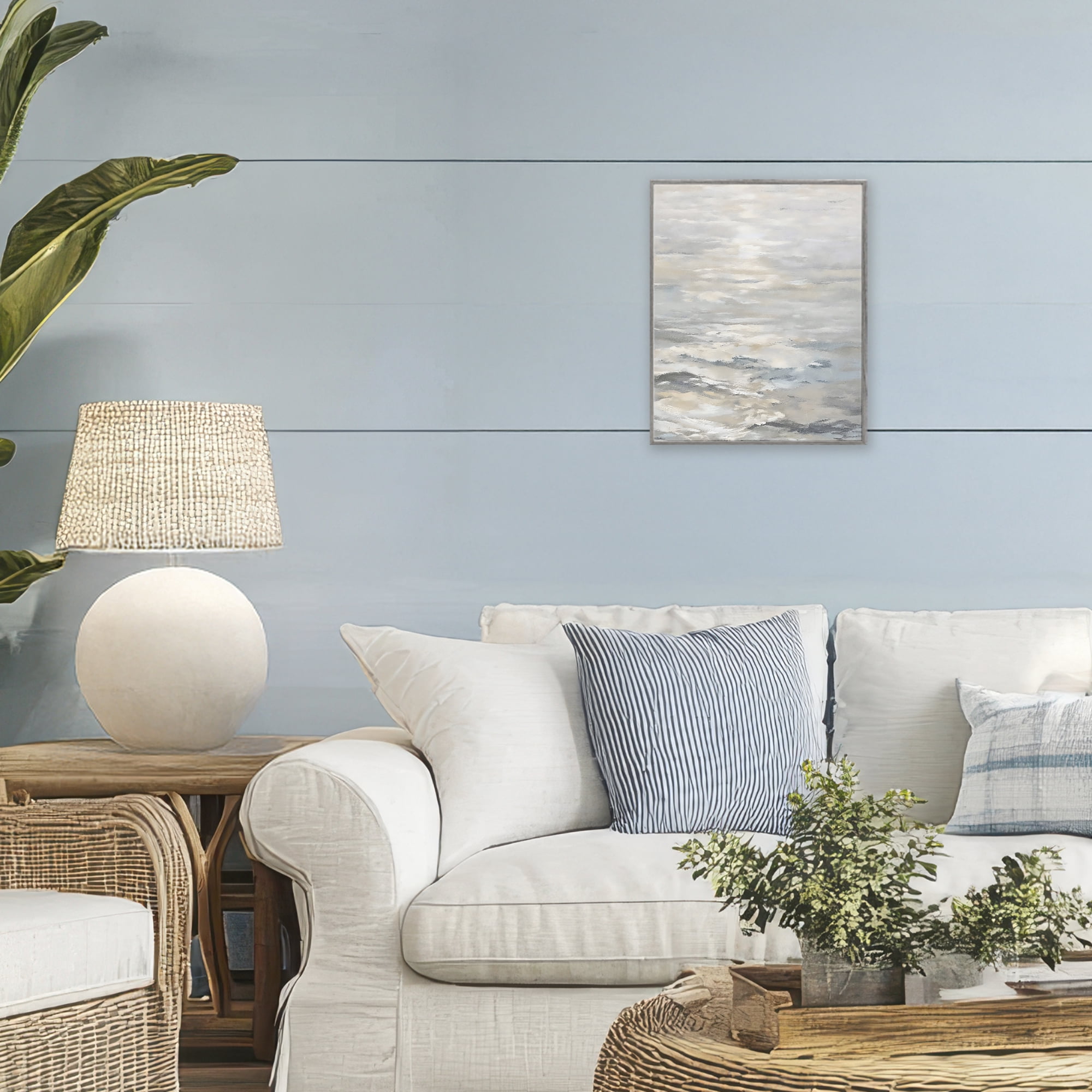 Stupell Industries Shallow Reflections Morning Light Gray Framed Giclee Art, design by Riley B