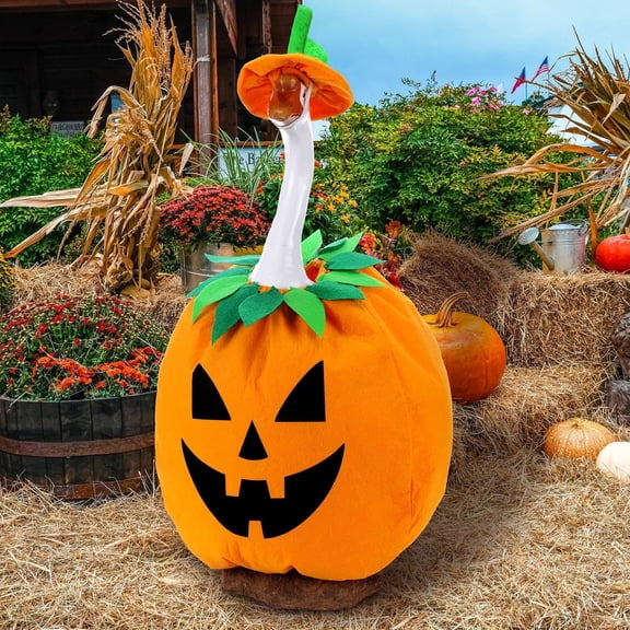 Pumpkin Porch Goose Outfit, Jack O Lantern Cape and Hat Set, Halloween Thanksgiving Holiday Party Decor