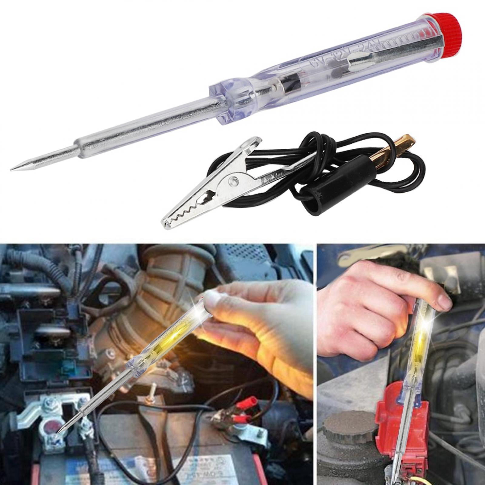 Electrical Test Pen 6-12 V Auto Auto Electrical Voltage Test Pen Light Lamp 