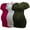 Red/White stripe/Army green, variant on Women’s Modal Breathable Short Sleeve Maternity Shirt Casual Side Ruched Tunic Pregnancy Top Clothes 3-Pack