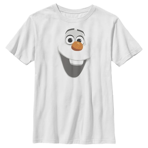 Boy's Frozen Olaf Face Graphic Tee White X Small