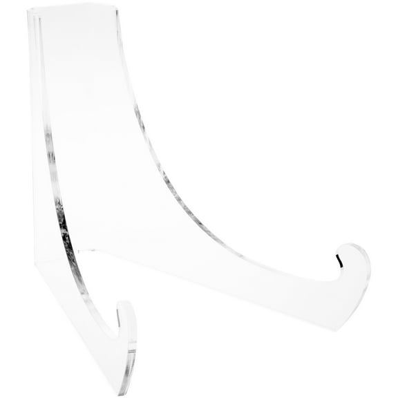 Plymor Clear Acrylic Flat Back Display Easel with Extra Deep Support Ledges, 8" H x 7" W x 10" D