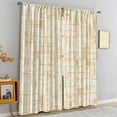thumbnail image 6 of Gold and Beige Kids Window Curtains & Drapes, Abstract Mosaic Graffiti Rod Pocket Blackout Curtains for Bedroom, Fast Drying Machine Washable Curtains for Living Room Bedroom Kitchen-W52xL84in, 6 of 6