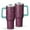 Purple Christmas Star, variant on Light Blue Christmas Snowman and Tree Pattern Tumbler with Handle and Lid,40oz Double Wall Vacuum Insulated Tumbler,Cups Gift for Women and Men