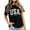 Black, variant on MIXUE Boho Tops For Women Summer Letter Print Round Neck Short Sleeve Soft Trendy Casual Pullover Shirts For Women Tee Shirts Sportswear,Pink,L