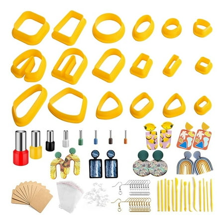 

Polymer Clay Cutter with 8 Punching Tools 14 Engraving Tool Sets Clay Cutter Yellow