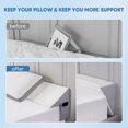 thumbnail image 5 of Hawsaiy Twin Size Wedge Pillow for Bed Gap Filler, Breathable Support Pillow with Removable Zipper Pillowcase, High-Density Foam, Large Pocket Storage, 5 of 8