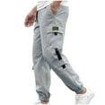 thumbnail image 2 of FDGIU 2025 Men's Cargo Sweatpants - Baggy Cargo Pants with Pockets, Elastic Waist Drawstring Casual Pants, 2 of 6