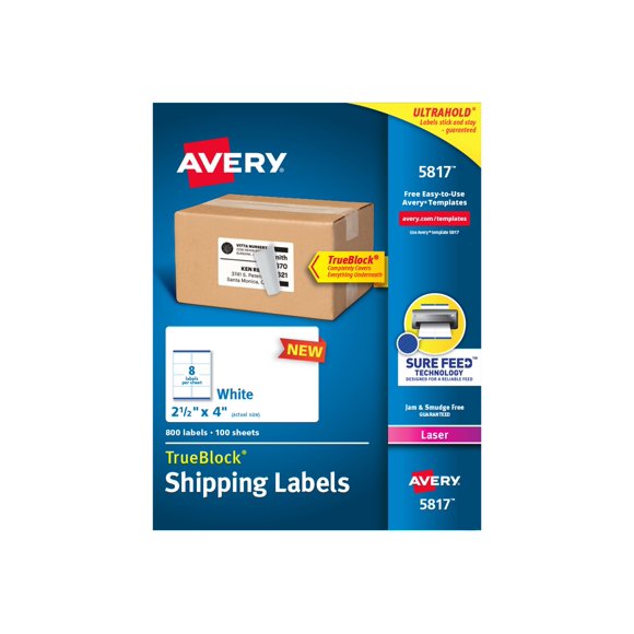 Avery AVE5817 2.5 x 4 in. Paper Label, Lime Green - Pack of 800