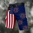 thumbnail image 5 of FYDUU Men's Casual Cargo Shorts Patriotic Stars And Stripes Print Shorts USA 250th Anniversary Festival Shorts Trendy Bottom L, 5 of 5