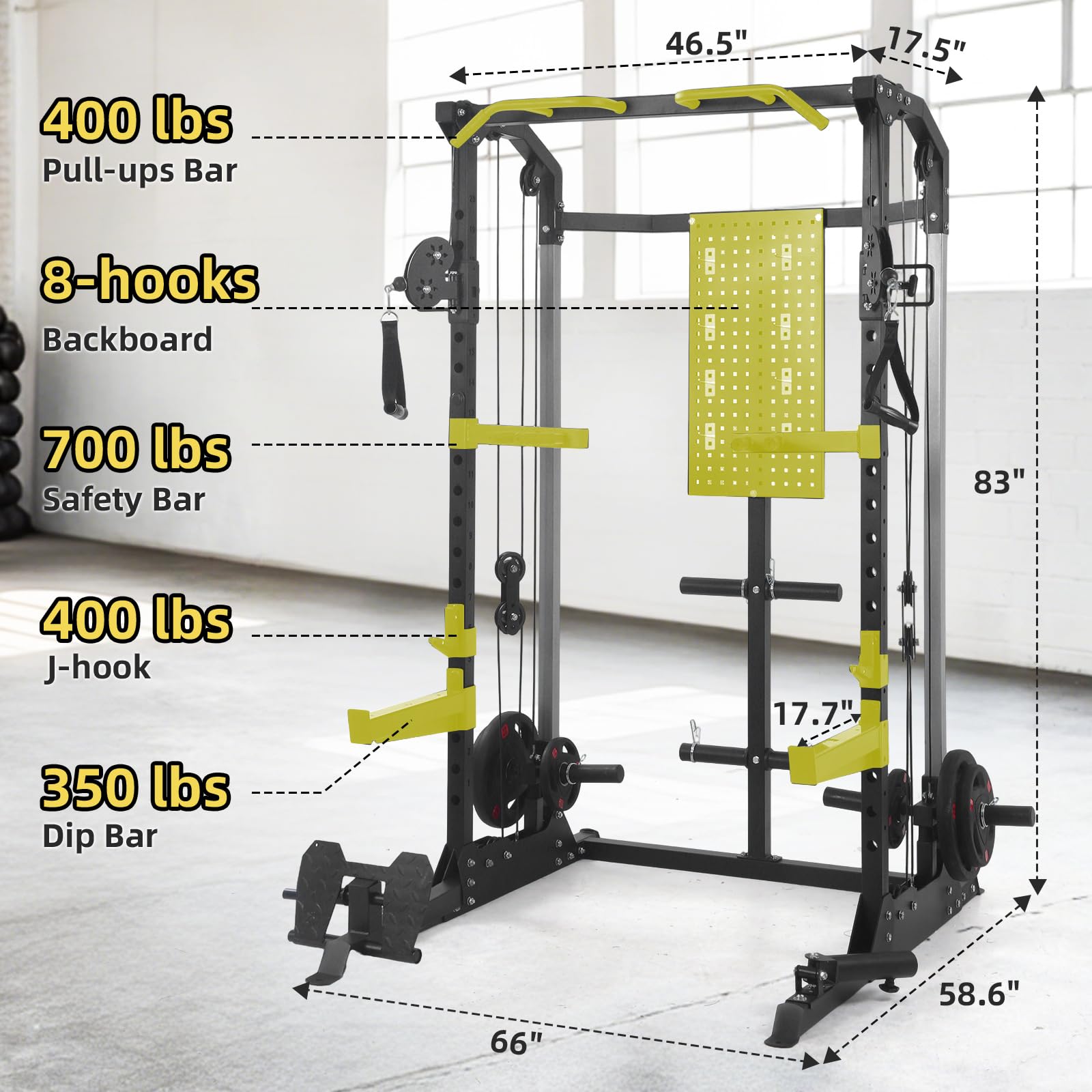 Towallmark Power Cage Multi-Function Rack – 2000 lb Capacity